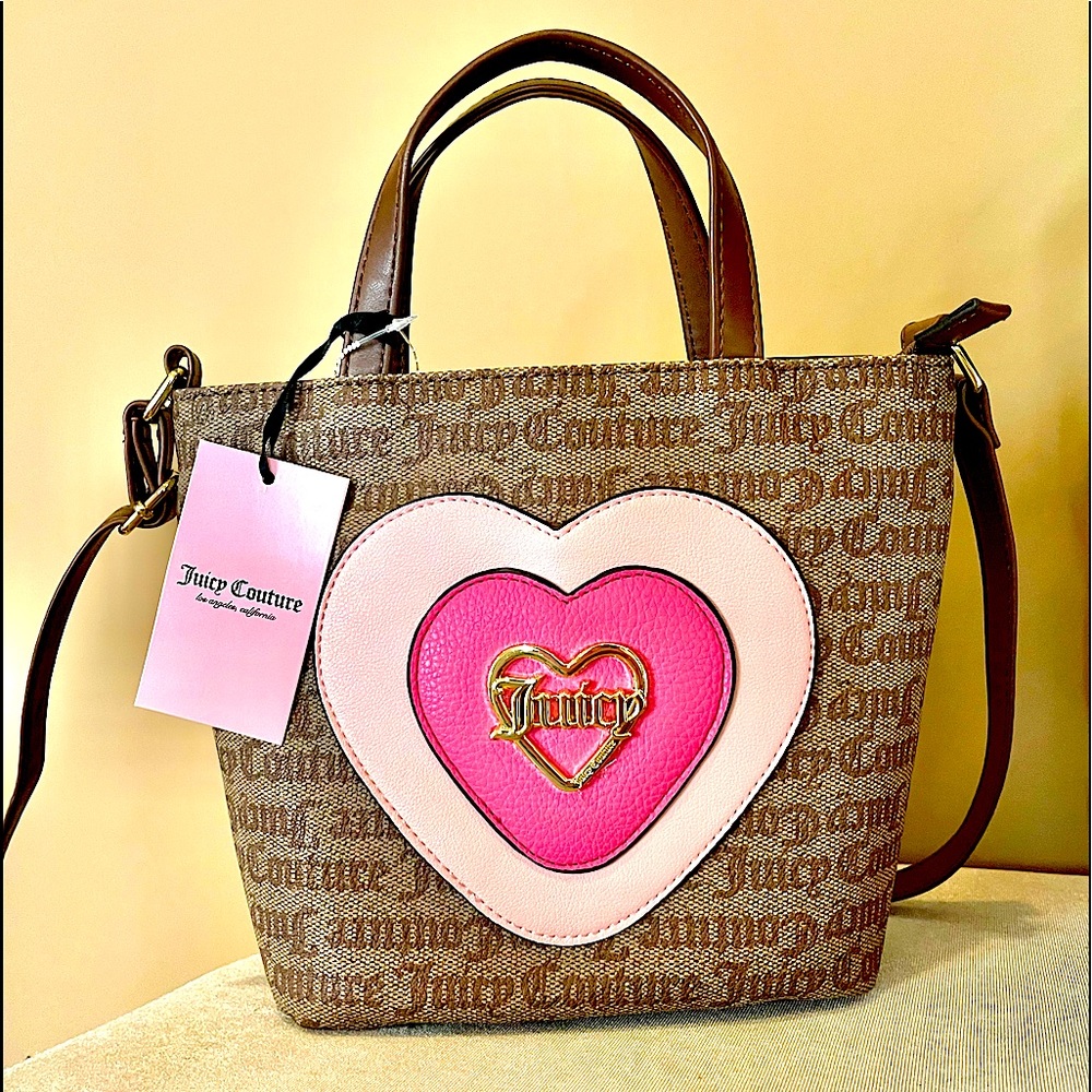 SOLD! Juicy Couture pink heart handbag - Picture 1 of 4